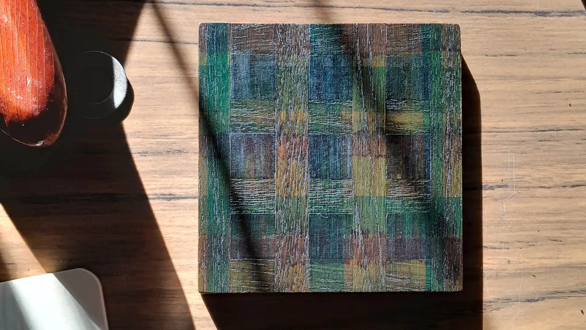 Trevor Tagliabue Artwork on table