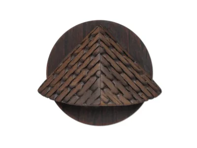 Small hand carved abstract wooden sculpture