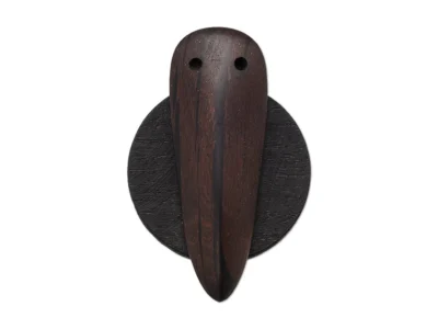 Small hand carved abstract wooden sculpture