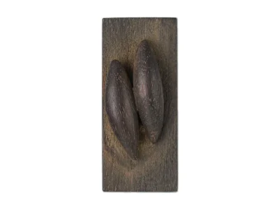 Small hand carved abstract wooden sculpture