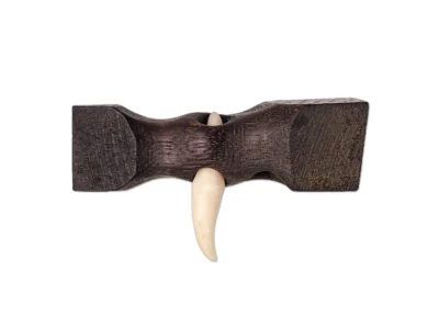 Small hand carved abstract wooden sculpture