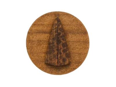 Small hand carved abstract wooden sculpture
