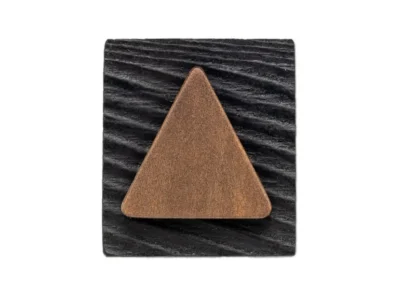 Small hand carved abstract wooden sculpture