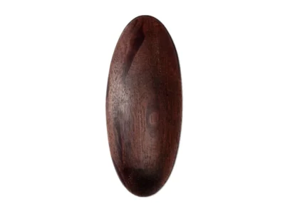 Small hand carved abstract wooden ellipsoid sculpture