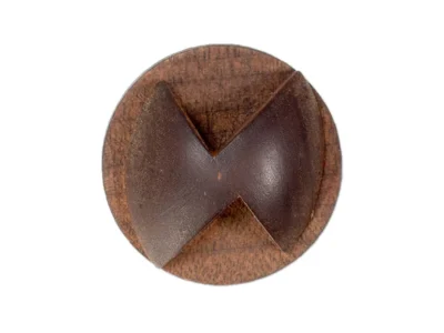 Small hand carved abstract wooden sculpture