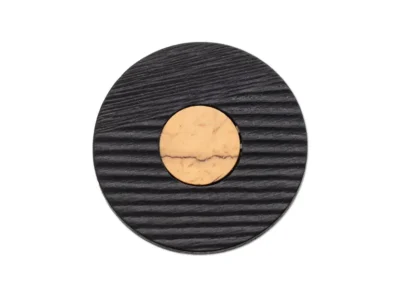 Small hand carved abstract wooden textured sculpture