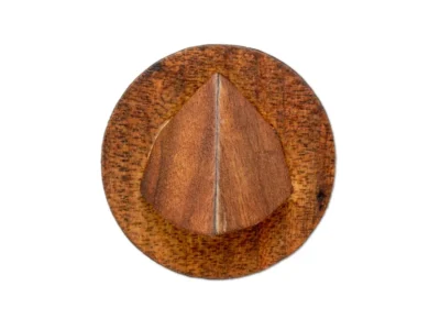 Small hand carved abstract wooden sculpture