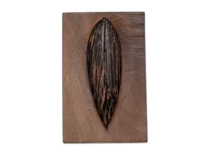 Small hand carved abstract wooden sculpture