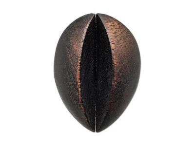 Small hand carved abstract wooden sculpture