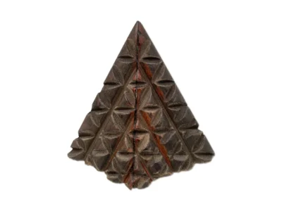 Small hand carved abstract wooden sculpture