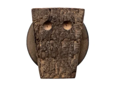 Small hand carved abstract wooden sculpture