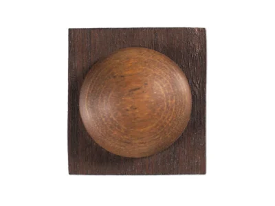 Small hand carved abstract wooden sculpture