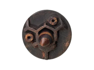 Small hand carved wooden sculpture bee hive