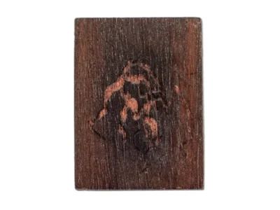 Small hand carved abstract wooden sculpture