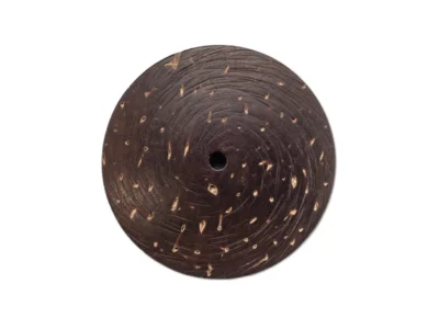 Small hand carved abstract spinning wooden sculpture