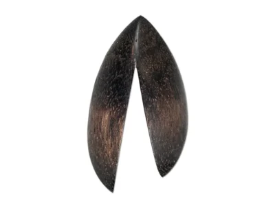 Small hand carved abstract wings sculpture in wood