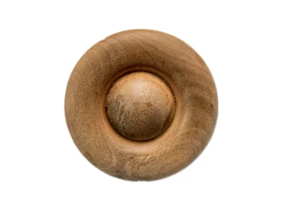 Small hand carved abstract wooden sculpture