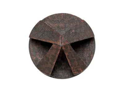 Small hand carved abstract wooden sculpture