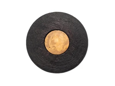 Small hand carved abstract wooden sculpture