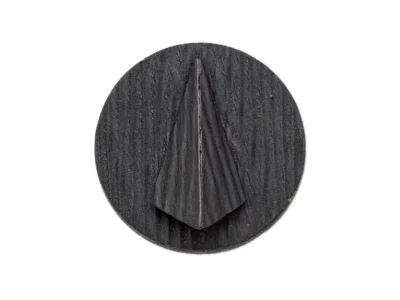 Small hand carved abstract wooden sculpture